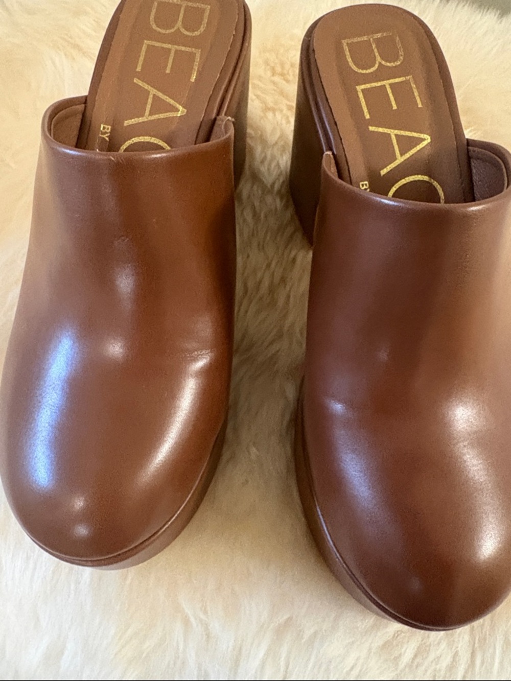 Brown Platform Mule Clogs - BETSY - Picture 6 of 8